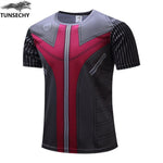 NEW TUNSECHY 2017 Marvel Captain America 2 Gray superman Super Hero T shirt Men fitness clothing short sleeves XS-4XL