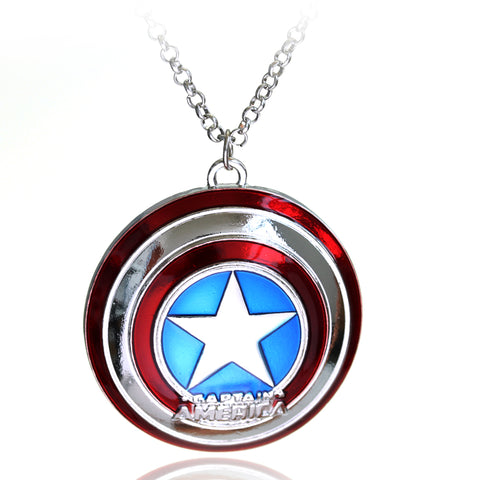 Superheroes Captain America Shield Necklace Marvel Jewelry