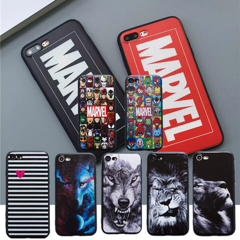 Hot Cartoon Animals Hard Case For Apple iPhone Anime Marvels Phone Cover