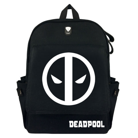 FVIP Marvel Hero Deadpool Canvas Backpack Young Student School Bag
