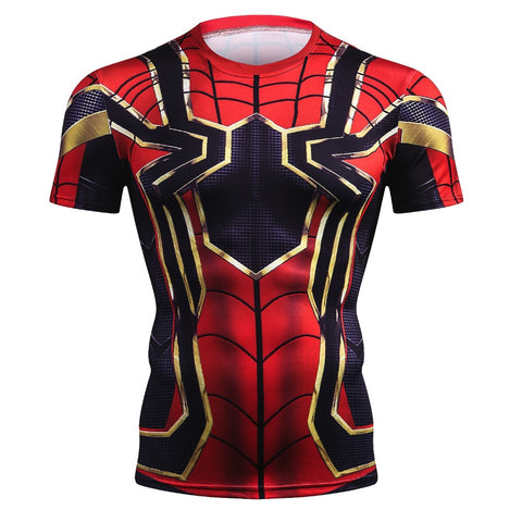 New Summer 3D Iron Spiderman T Shirt Men Marvel Avengers Men T-Shirt Compression Crossfit Short Sleeve Brand Tee Shirt Tops&Tees