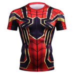 New Summer 3D Iron Spiderman T Shirt Men Marvel Avengers Men T-Shirt Compression Crossfit Short Sleeve Brand Tee Shirt Tops&Tees
