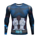2018 Marvel Superhero Winter Soldier Bucky 3D Men T Shirt Fitness Crossfit T-Shirt Long Sleeve Compression Shirt Mens MMA