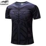 NEW TUNSECHY 2017 Marvel Captain America 2 Gray superman Super Hero T shirt Men fitness clothing short sleeves XS-4XL