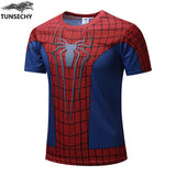 NEW TUNSECHY 2017 Marvel Captain America 2 Gray superman Super Hero T shirt Men fitness clothing short sleeves XS-4XL