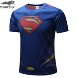 New 2018 Batman Spiderman Ironman Superman Captain America Winter soldier Marvel T shirt Avengers Costume Comics Superhero mens