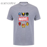 New Fashion Marvel Short Sleeve T-shirt Men Superhero print t shirt O-neck comic Marvel shirts tops men clothes Tee