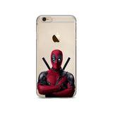 Marvel Deadpool Super Hero Soft silicone Phone Case Cover For Apple iphone