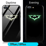 Luxury Luminous Tempered Glass Case For Apple phones