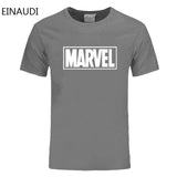EINAUDI 2018 New Fashion MARVEL t-Shirt men cotton short sleeves Casual male tshirt marvel t shirts men tops tees Free shipping