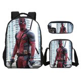 Deadpool 2 Backpack Slanting Bag Pencil Bag for Boys and Girls