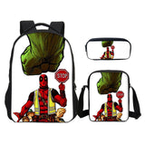 Deadpool 2 Backpack Slanting Bag Pencil Bag for Boys and Girls