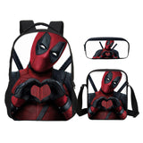 Deadpool 2 Backpack Slanting Bag Pencil Bag for Boys and Girls